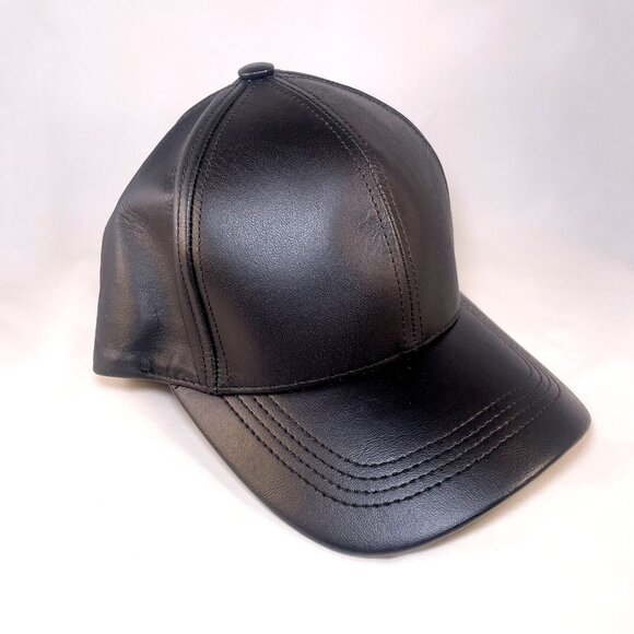 Adjustable Baseball Hat USA Made + Embossed Emstate Winner Caps Genuine Leather - Picture 5 of 16